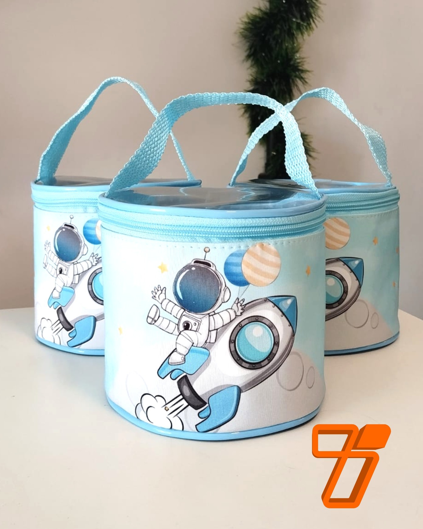 Bolsa cilindro nylon com tampa transparente 14x12cm